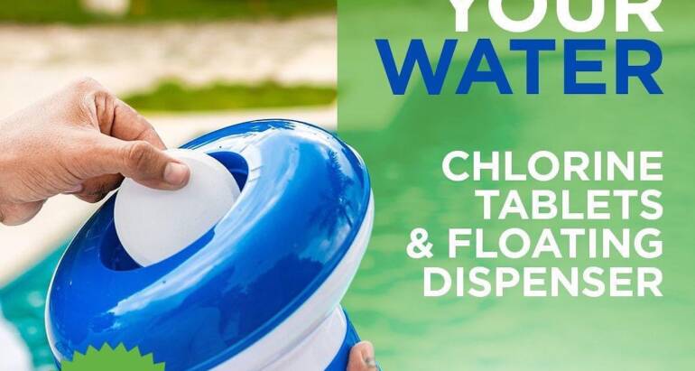 Purify your water – Chlorine tablets & floating dispenser